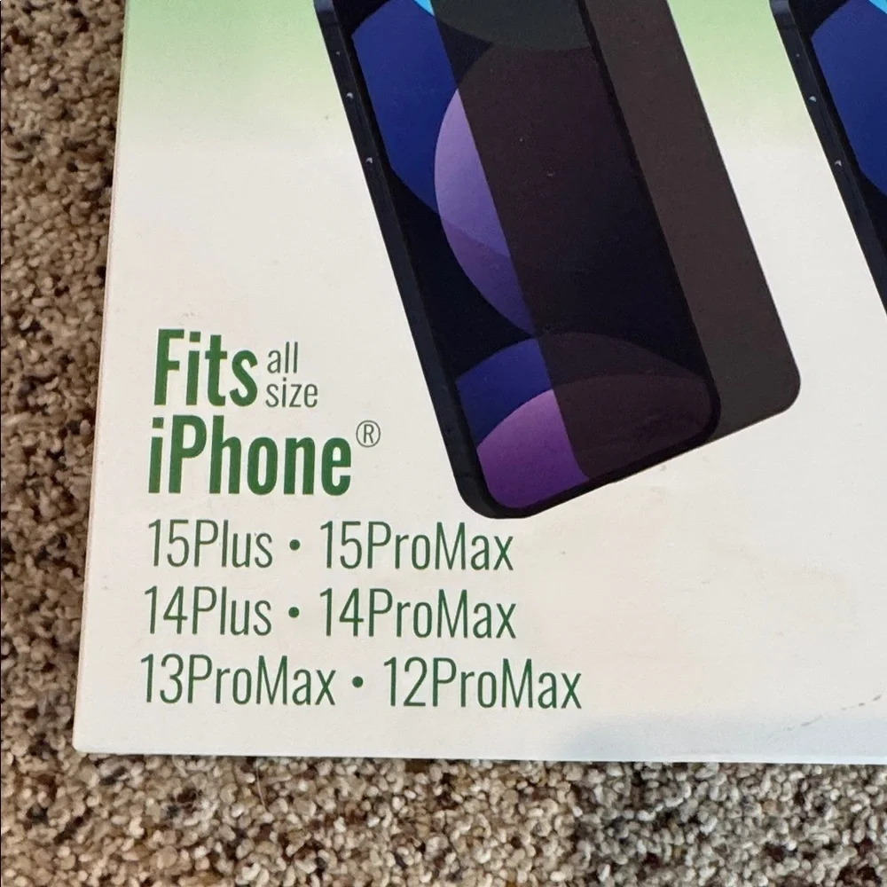 Privacy Glass Screen Protector for iPhone - Black